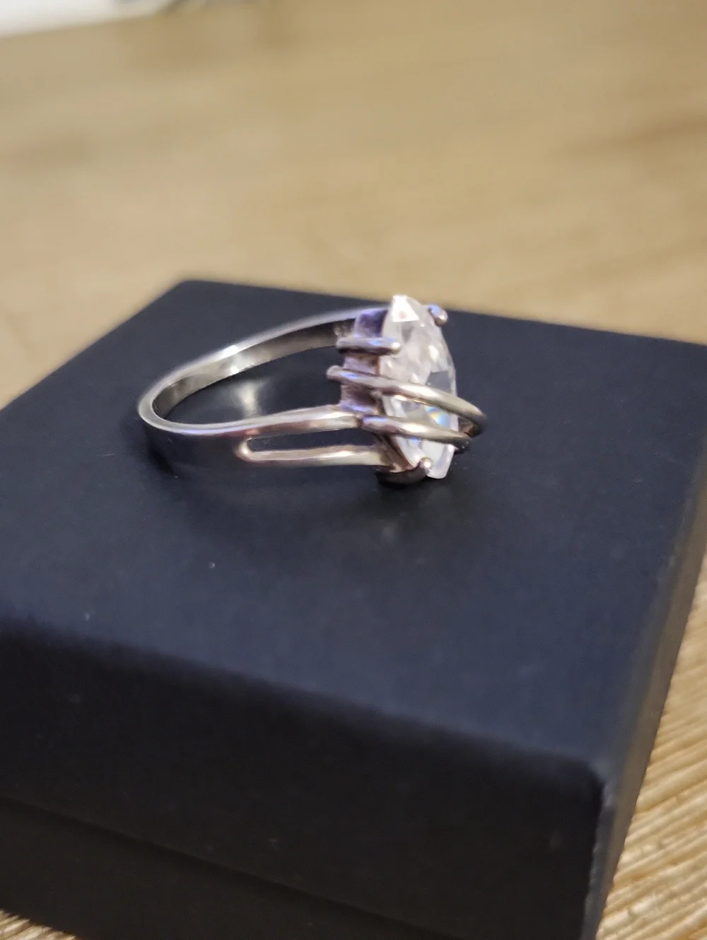 Vintage Chateau d' Argent 925 Sterling Silver Marqiise Wrap Ring